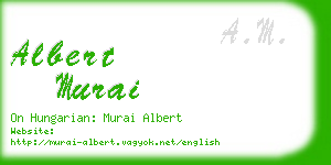 albert murai business card